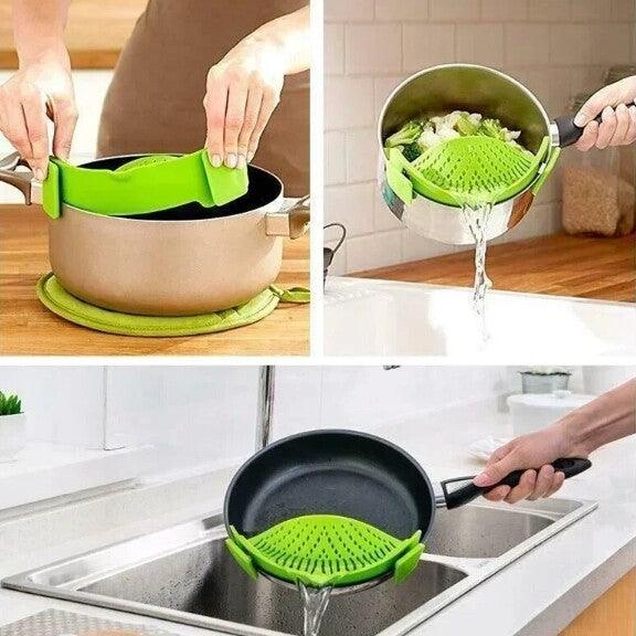 Clip On Strainer Silicone For All Pots And Pans - BestOption