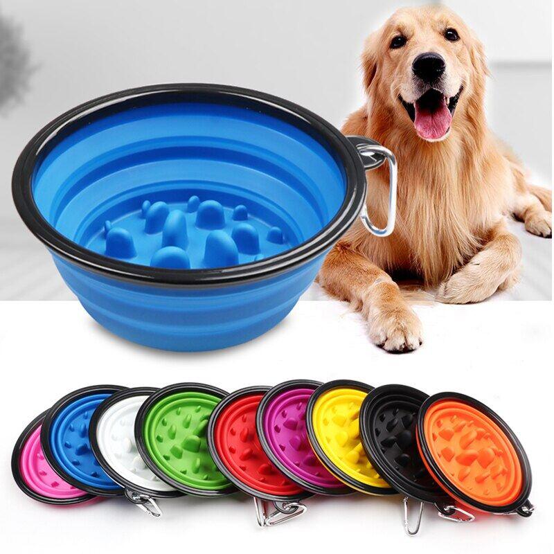 350ml Outdoor Foldable Pet Dog Slow Food Bowl - BestOption