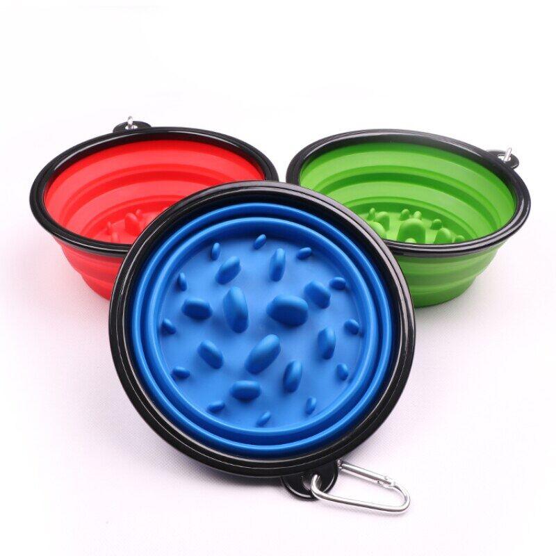 350ml Outdoor Foldable Pet Dog Slow Food Bowl - BestOption